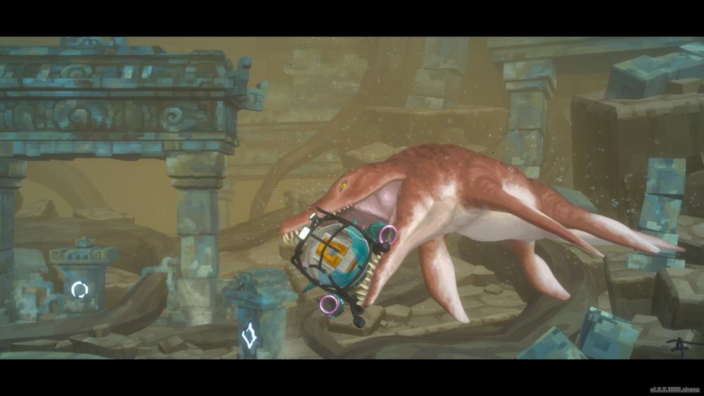 Watson's final moments as a Kronosaurus attacks him