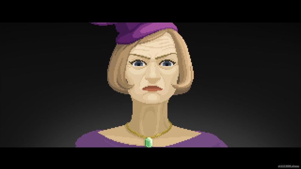 An older Crawford just before she tastes Bancho's dish